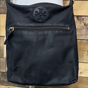 Elegant Black Nylon Crossbody Bag